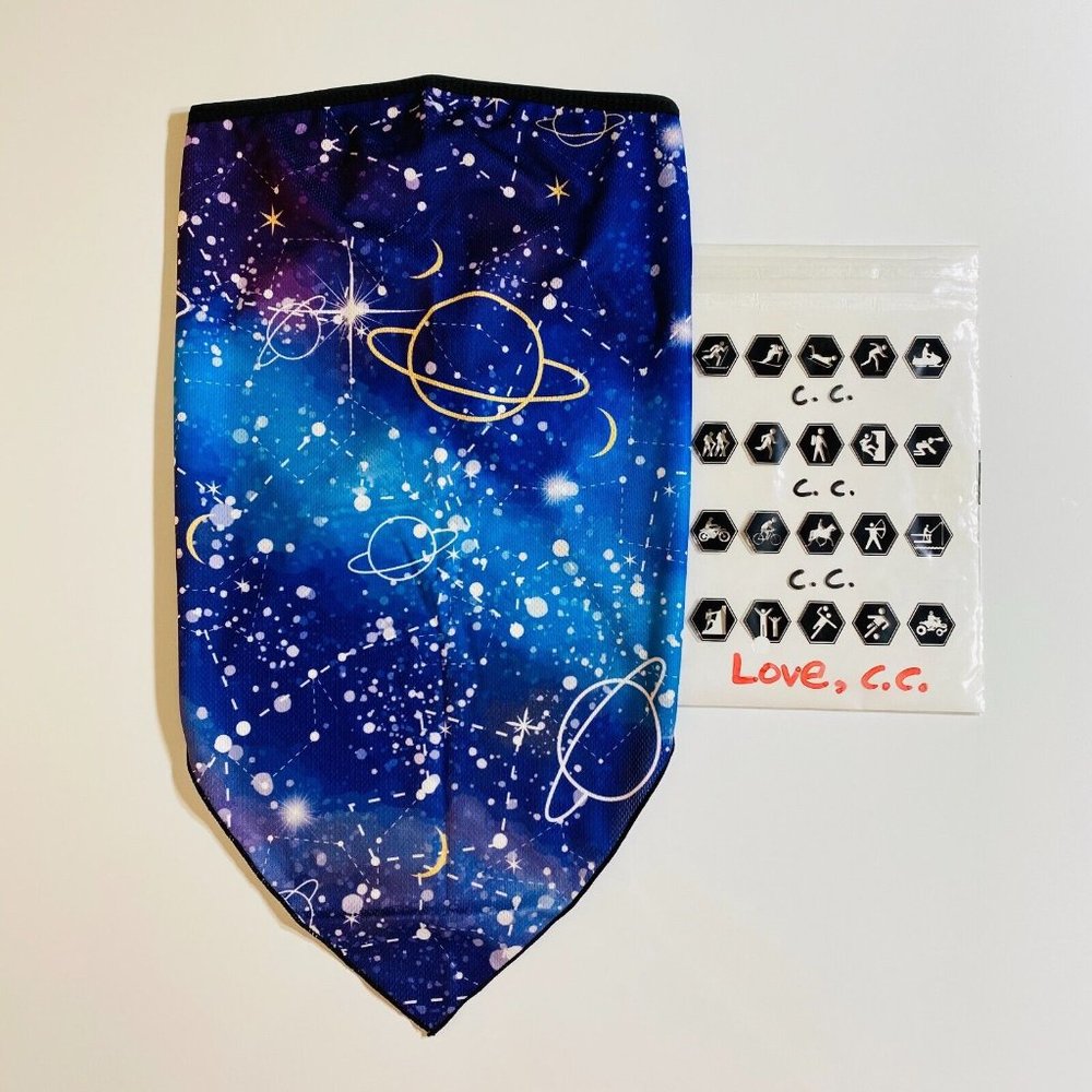 NEW Gaiter, Triangular Pullover, Celestial Galaxy, UV Sun Protection, Neck Cover